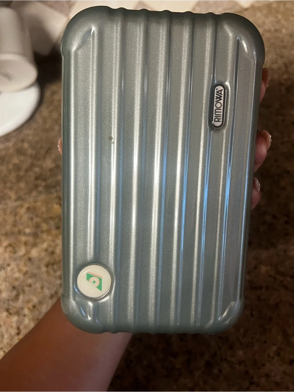 RIMOWA Metallic Seafoam Green Hard Shell Camera Case